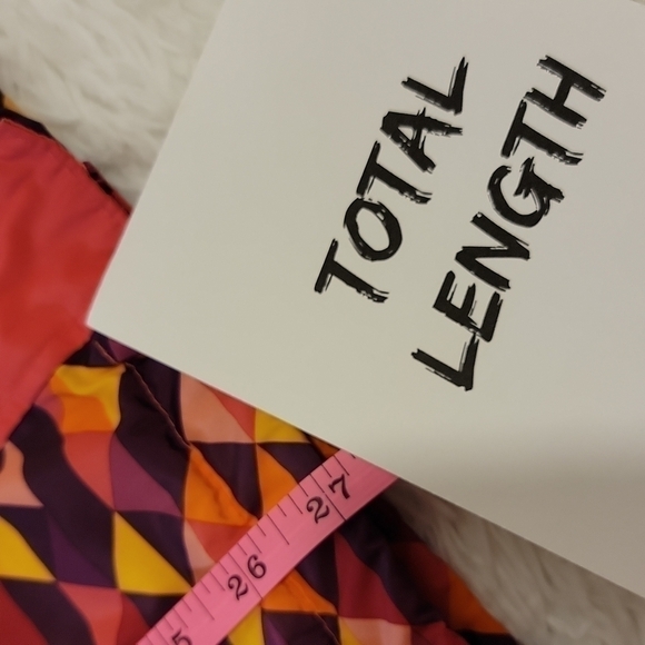 LANDS End Kids pink orange purple jacket coat with zip pockets size 14 - Picture 15 of 16